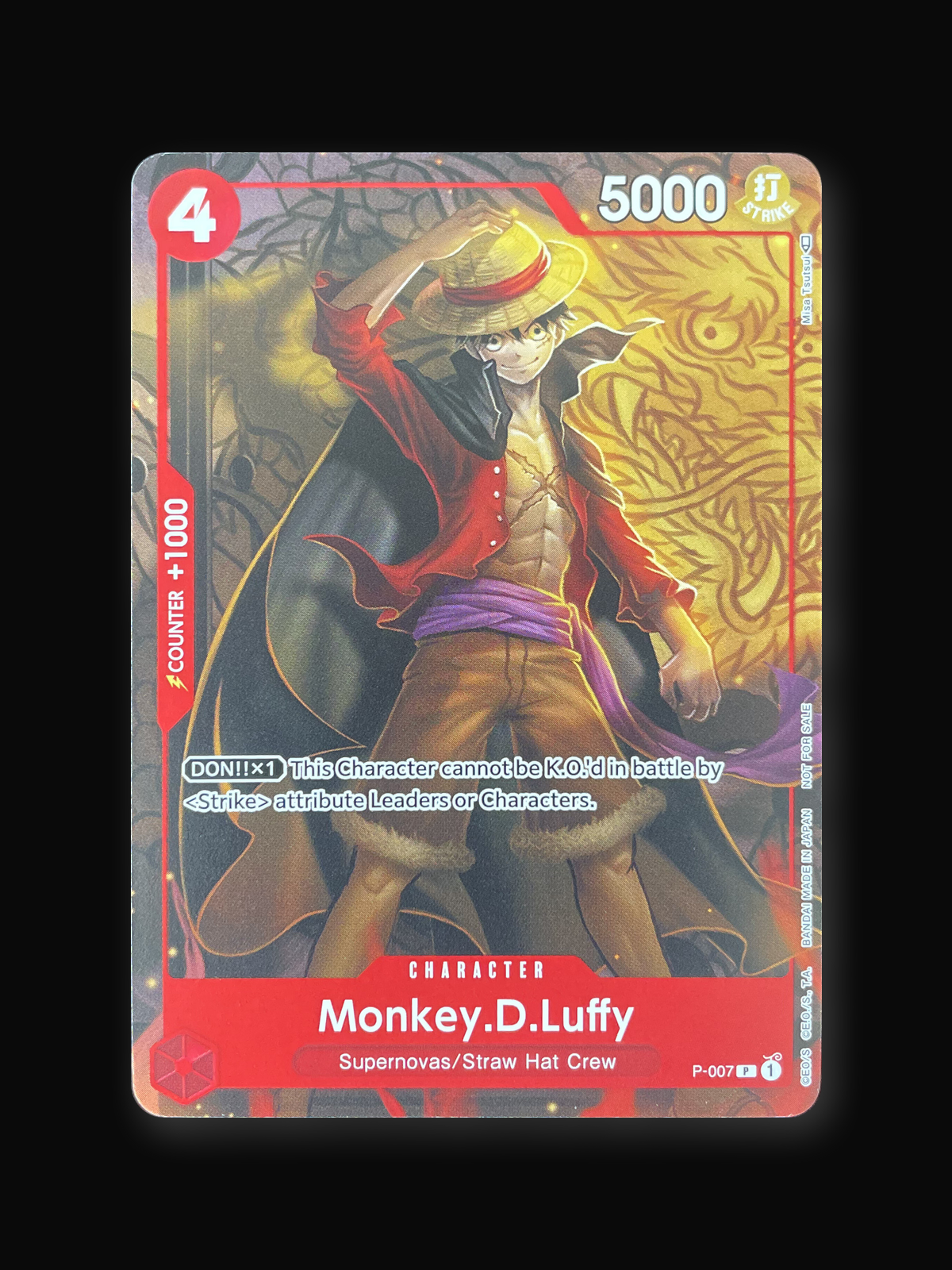 Monkey.D.Luffy P-007 One Piece Promo-front