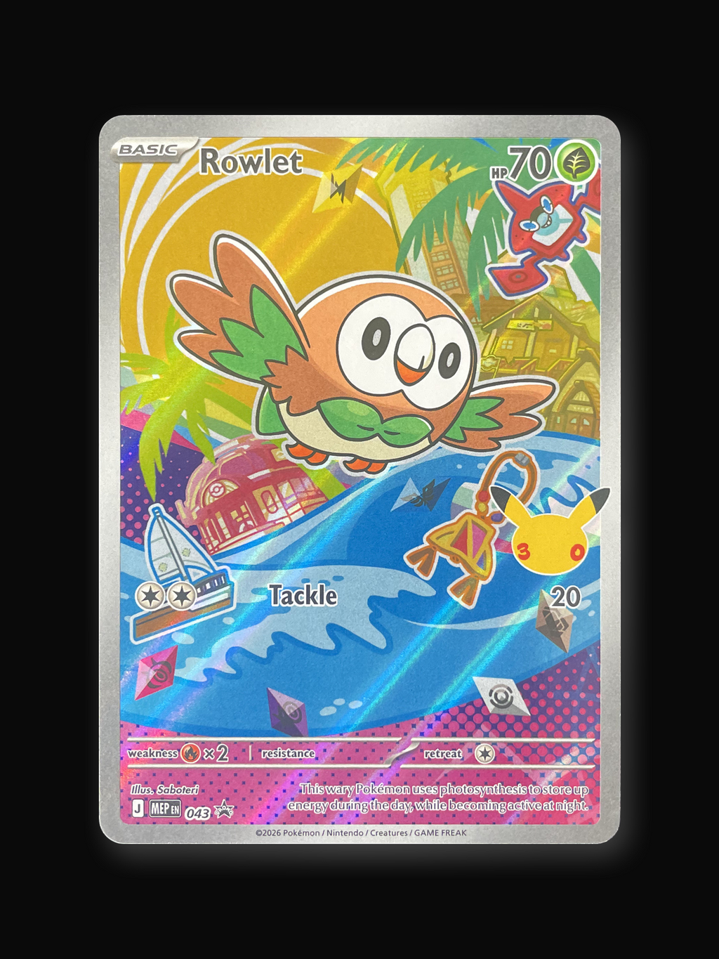 Rowlet MEP Black Star Promos 043 Promo-front