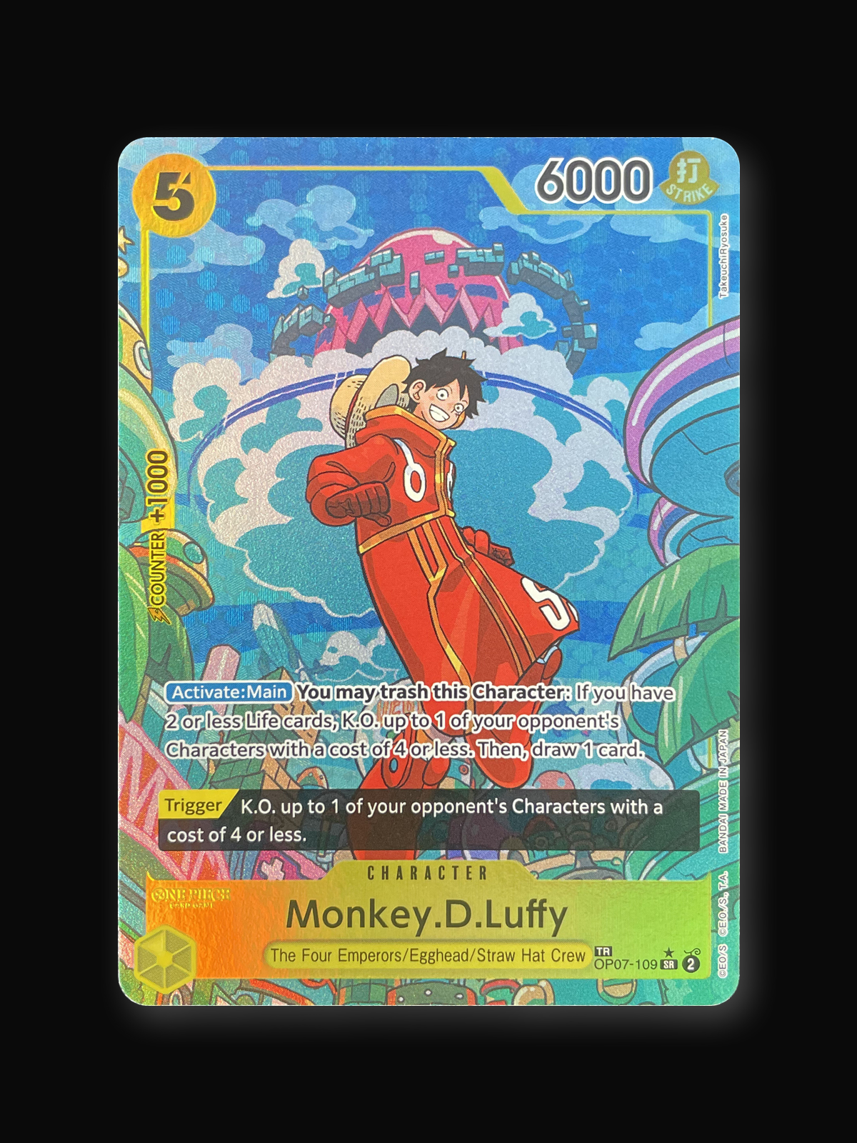 Monkey.D.Luffy OP07-109 One Piece 500 Years in the Future Treasure Rare (TR)-front