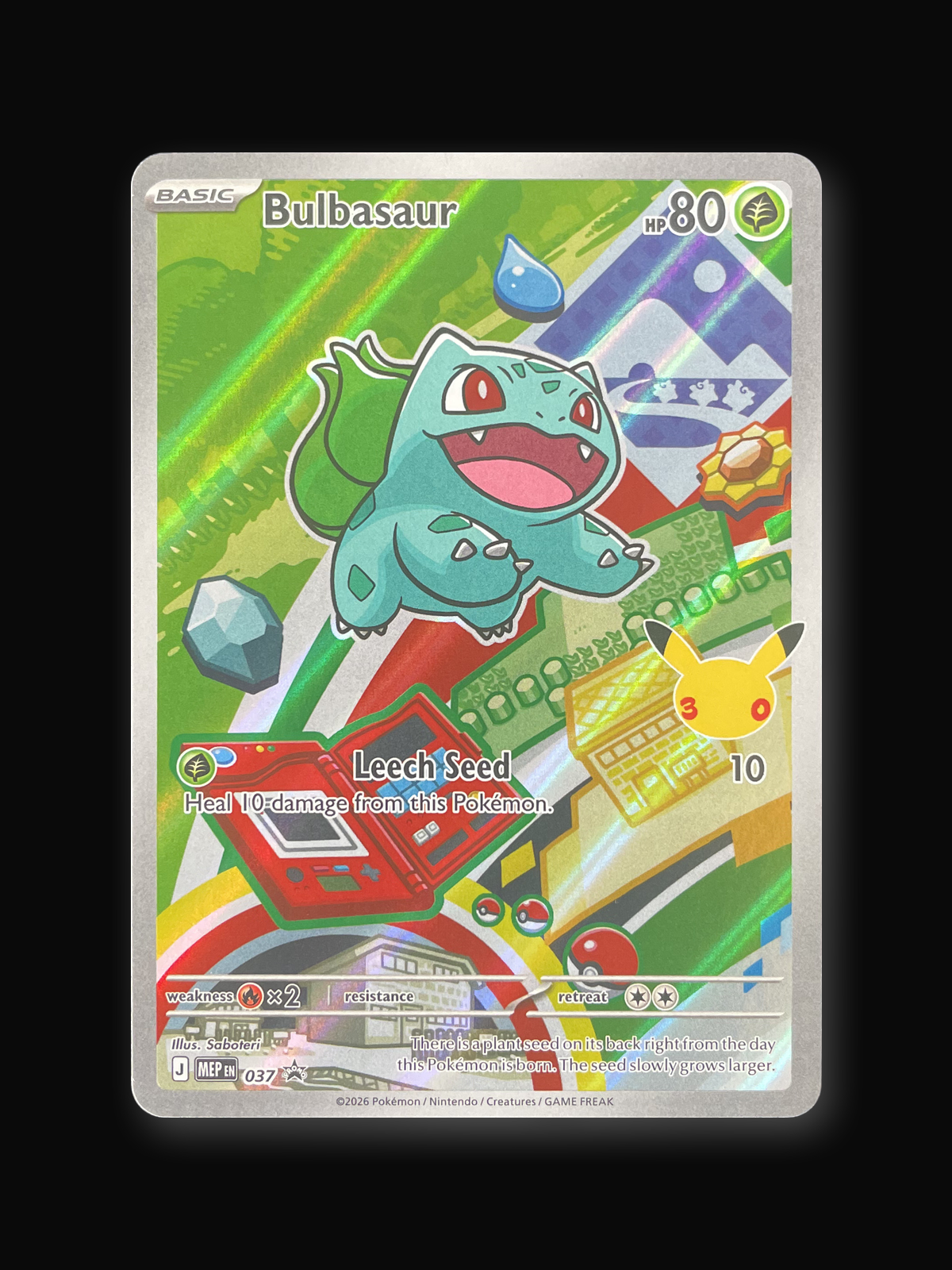 Bulbasaur MEP 037 Illustration Rare-front