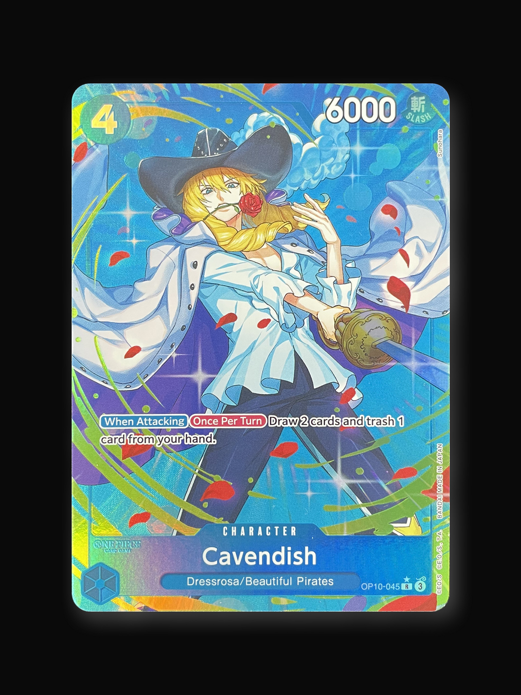Cavendish OP10-045 One Piece Card Game Rare (Parallel)-front