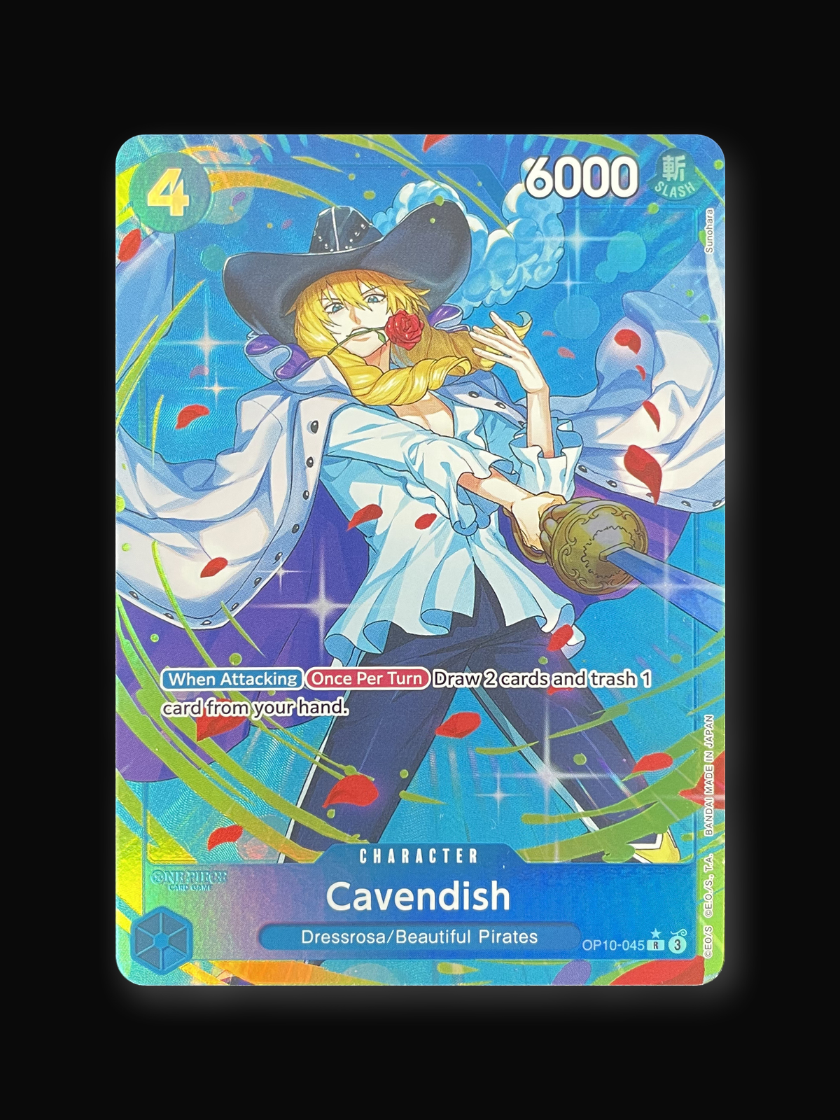 Cavendish OP10-045 One Piece Card Game Rare (Parallel)-front
