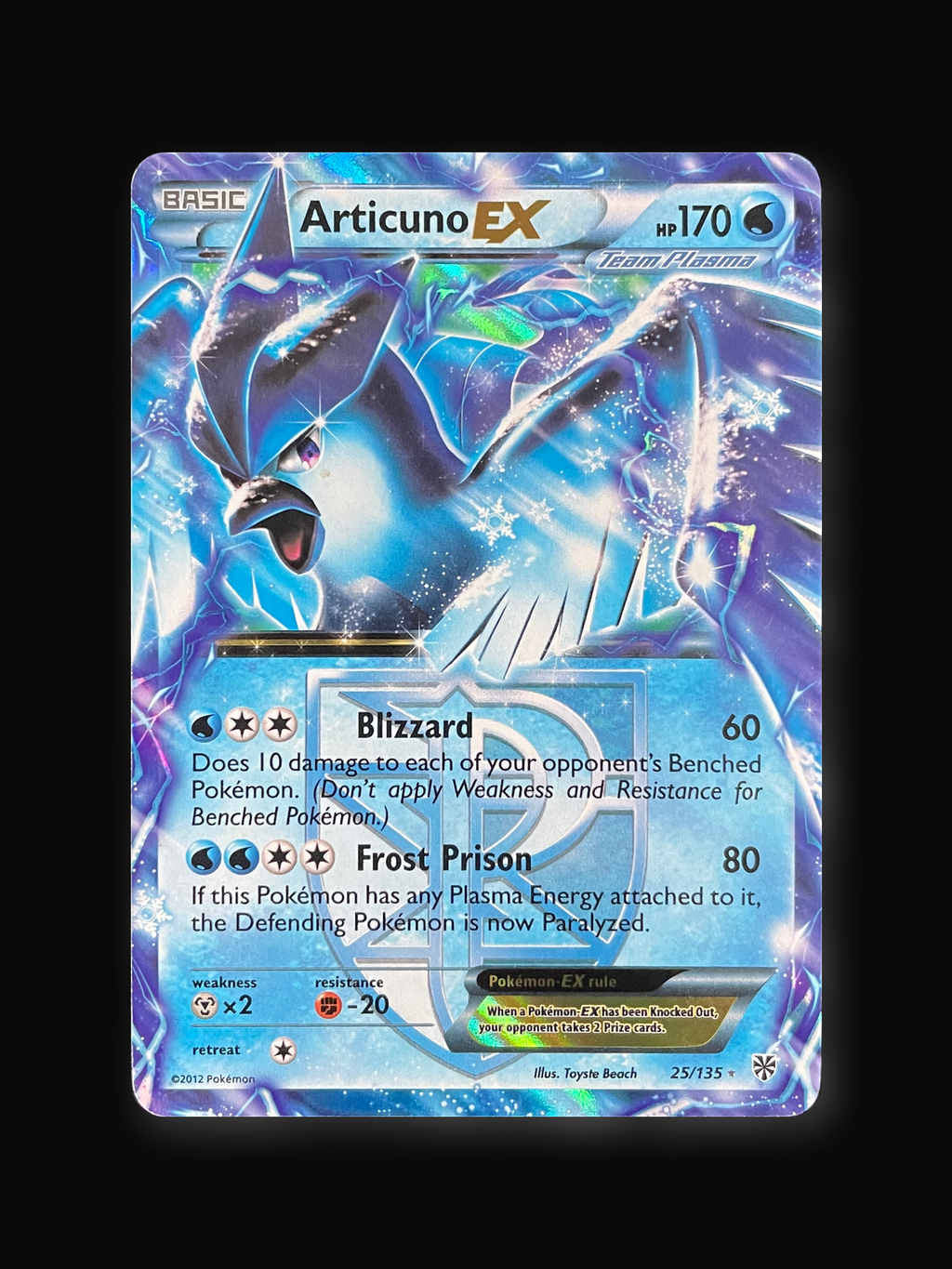 Articuno EX 25/135 Plasma Storm (Team Plasma) - front
