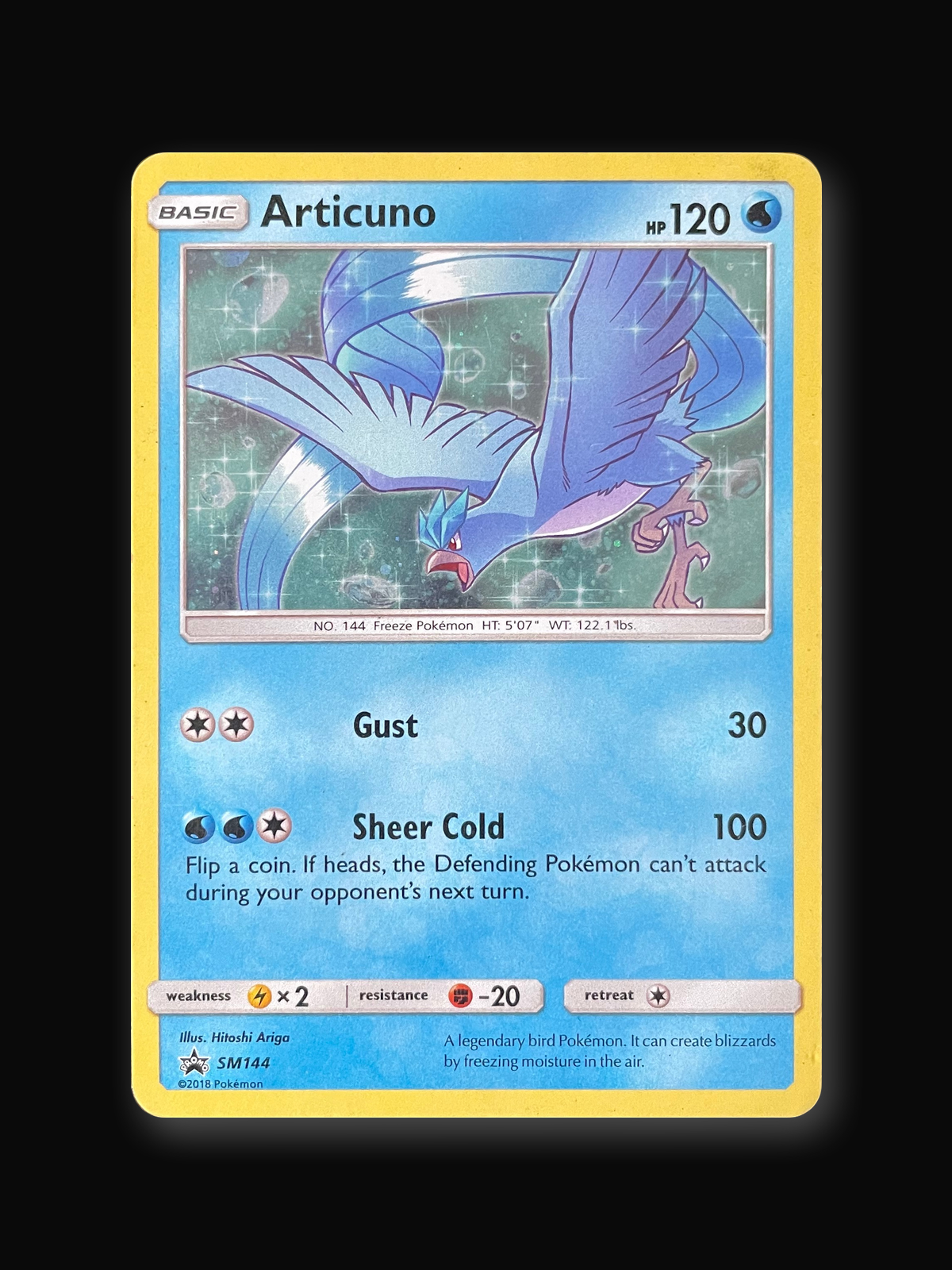 Articuno SM144 SM Black Star Promos - front
