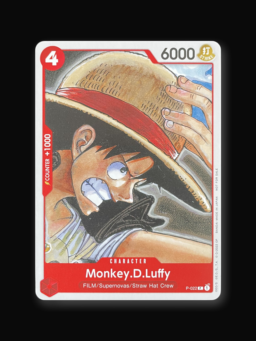 Monkey.D.Luffy P-022 One Piece Promo Raw NON-DEMO version-front