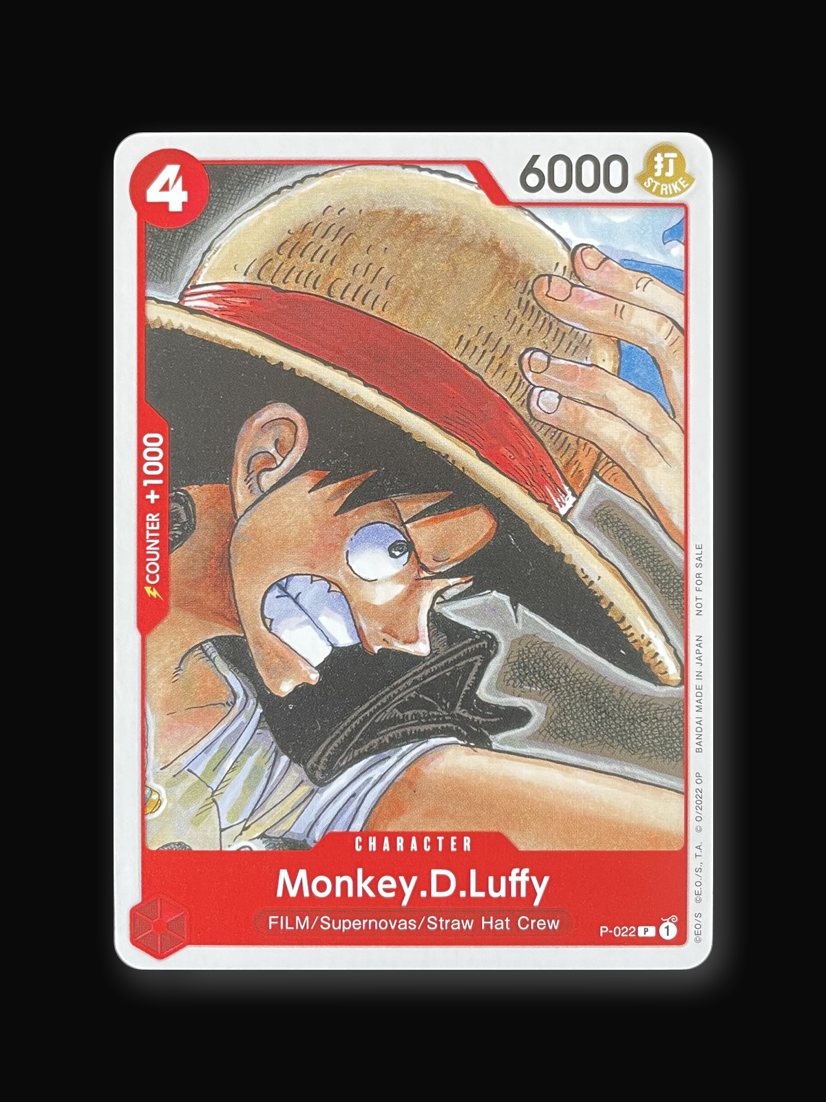 Monkey.D.Luffy P-022 One Piece Promo Raw NON-DEMO version-front