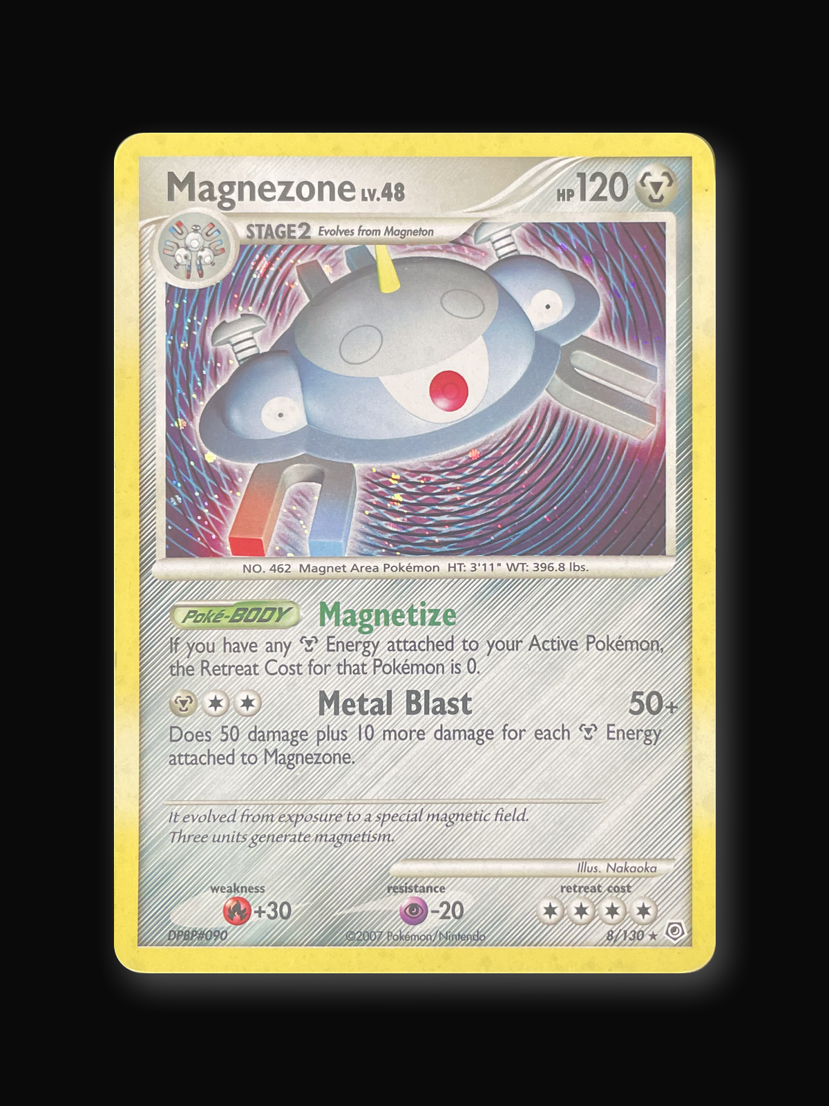 Magnezone Diamond & Pearl Holo Rare 8/130-front