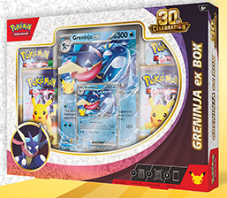 Pokémon 30th Celebration Greninja ex Box — factory sealed Pokémon Bundle