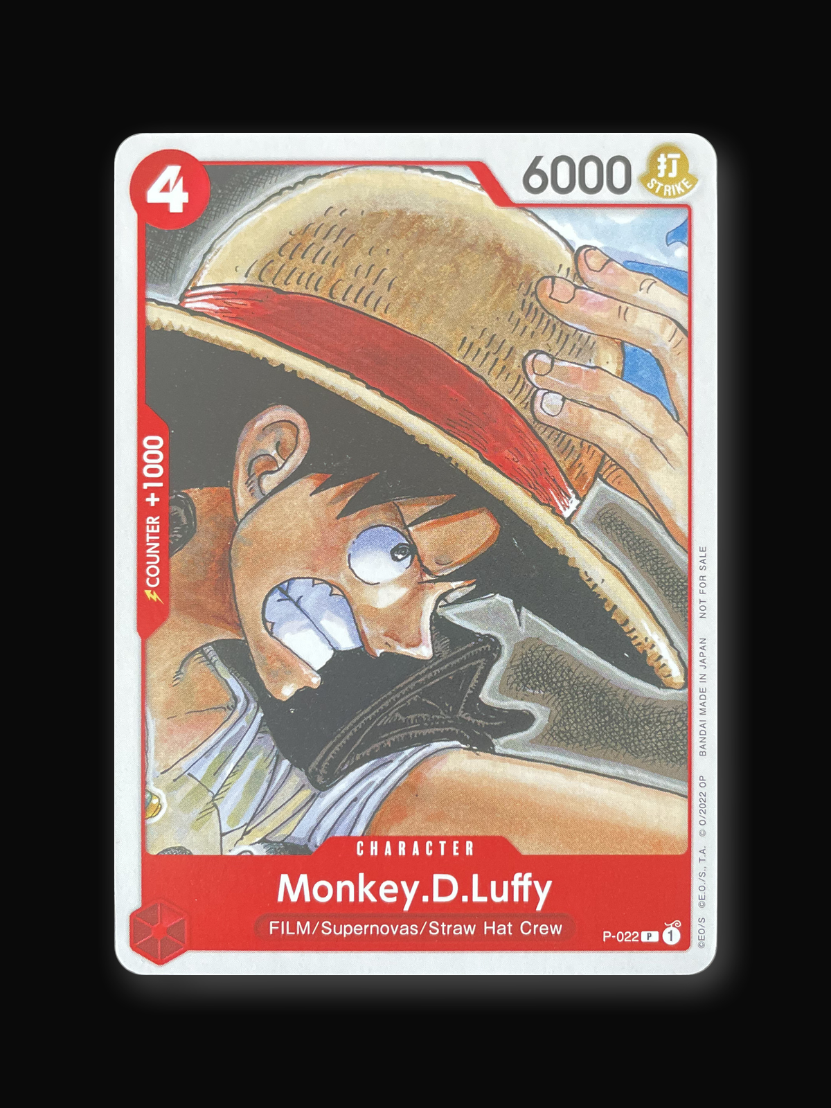 Monkey.D.Luffy P-022 One Piece Promo Single Card NON DEMO version-front