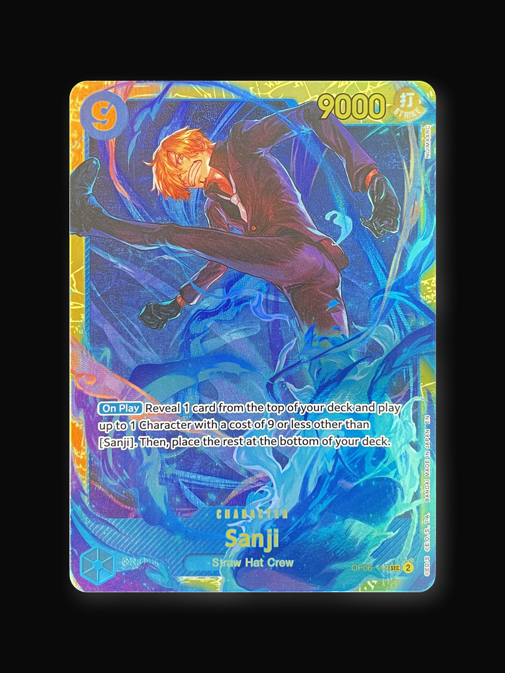 Sanji OP08 Secret Rare One Piece Card Game EN-front